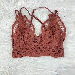 Free People Intimates & Sleepwear - NEW Free People Adella lace bralette rusty rose Free People Intimates & Sleepwear - NEW Free People Adella lace bralette rusty rose